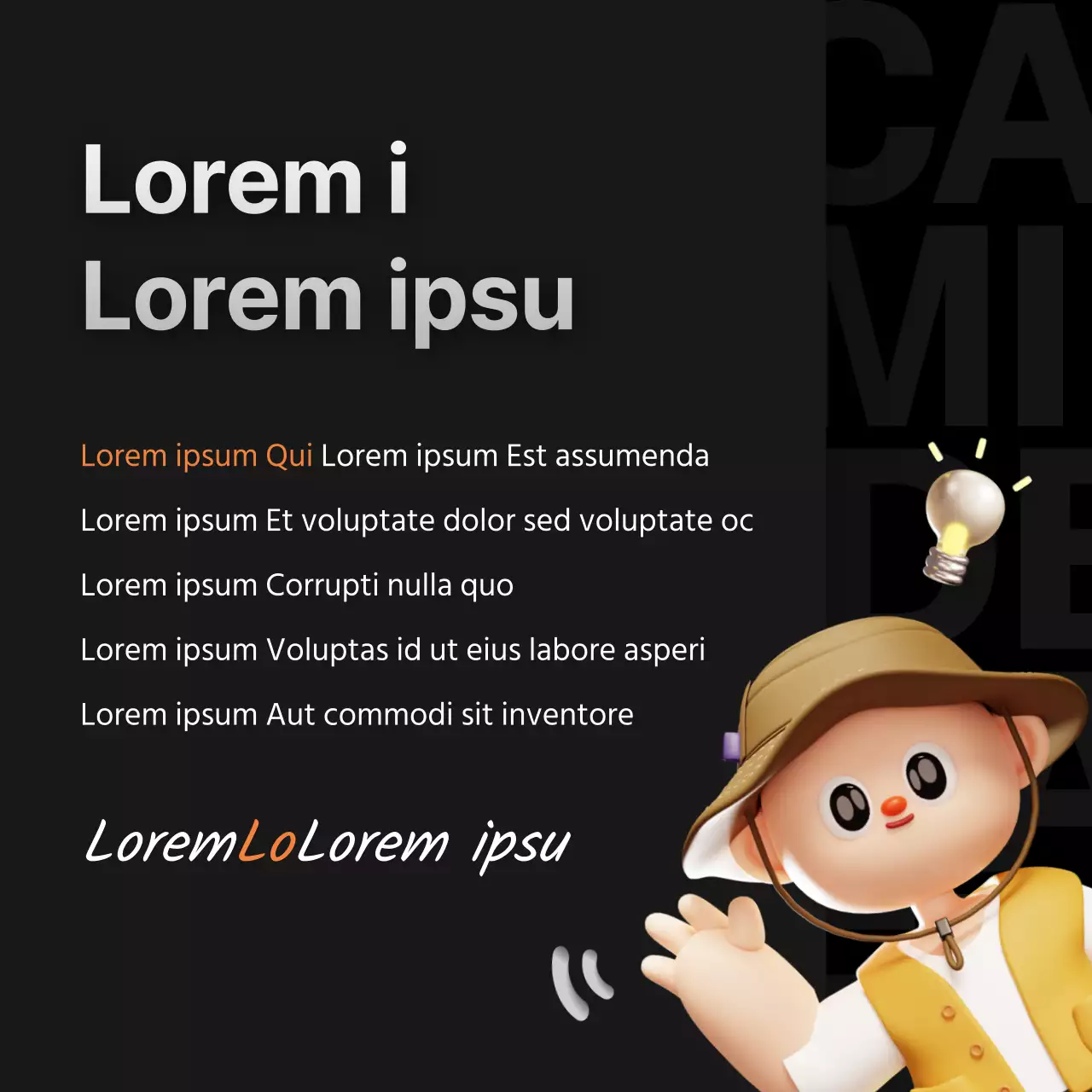 Promover la contratación en negro y naranja