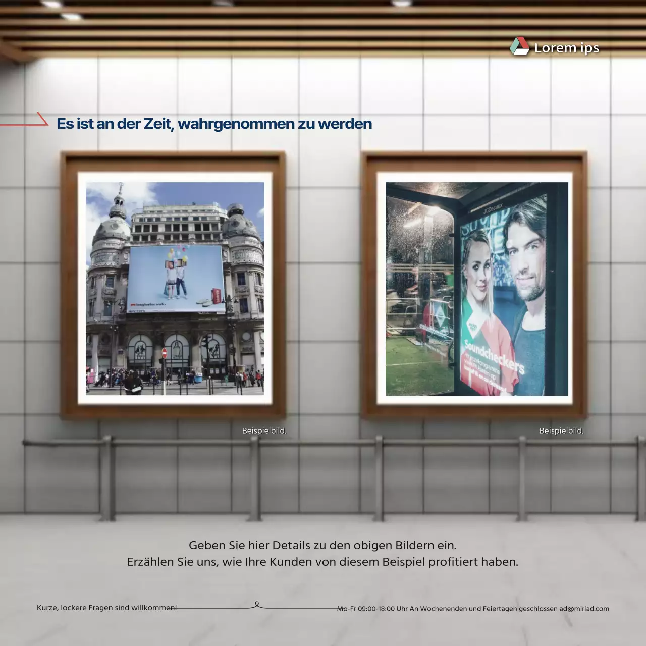 Förderung der einfachen Außenwerbung in Orange