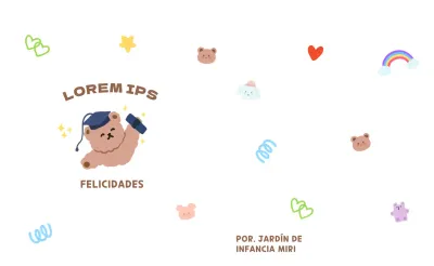 Una colorida y simpática graduación con la huella de la mano de un osito de peluche