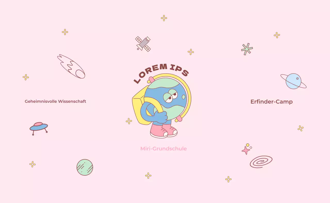 Souvenir zum Tag der Wissenschaft mit einer niedlichen Illustration der Erde