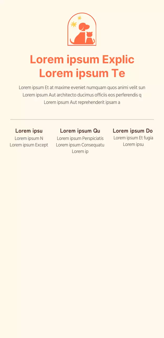 Förderung der veterinärmedizinischen Dienstleistungen in Orange und Beige