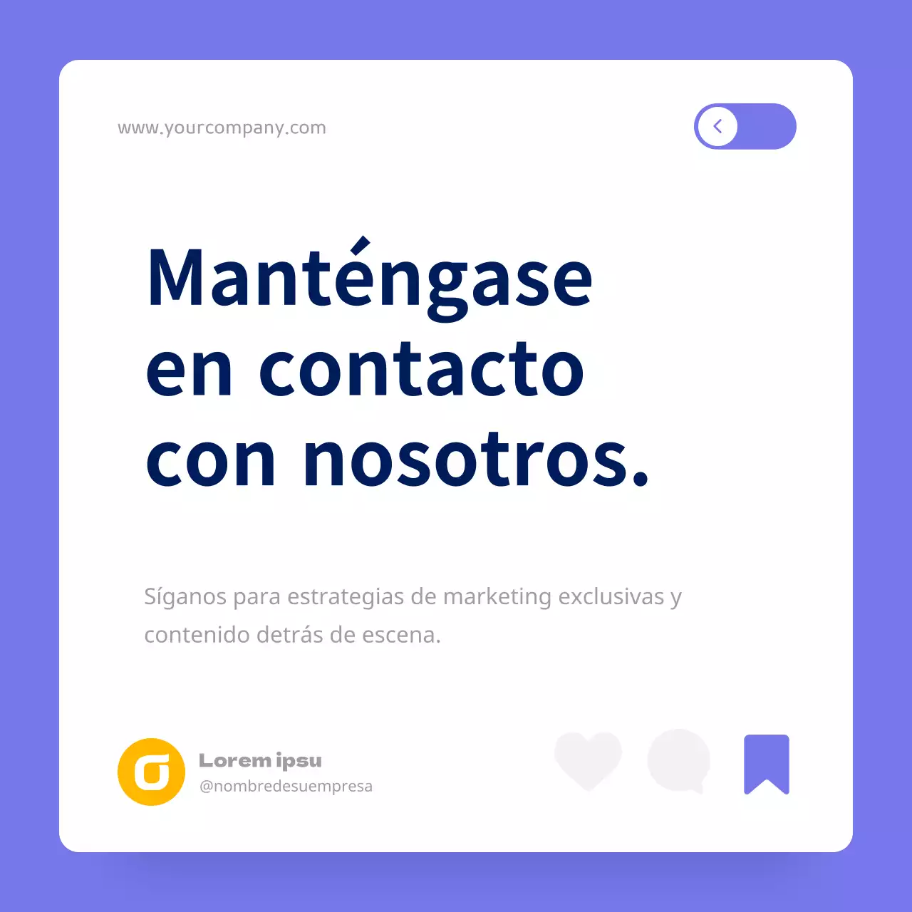 Blanco Morado Mínimo Redes sociales Marketing Consejos Publicidad