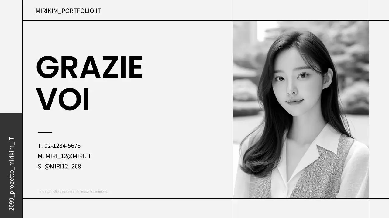 Portafoglio avanzato in bianco e nero