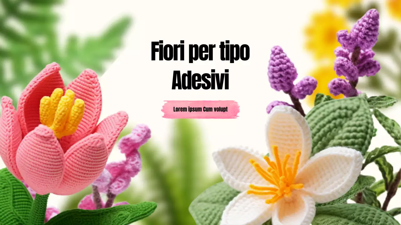 Decorazioni floreali all'uncinetto per tipo