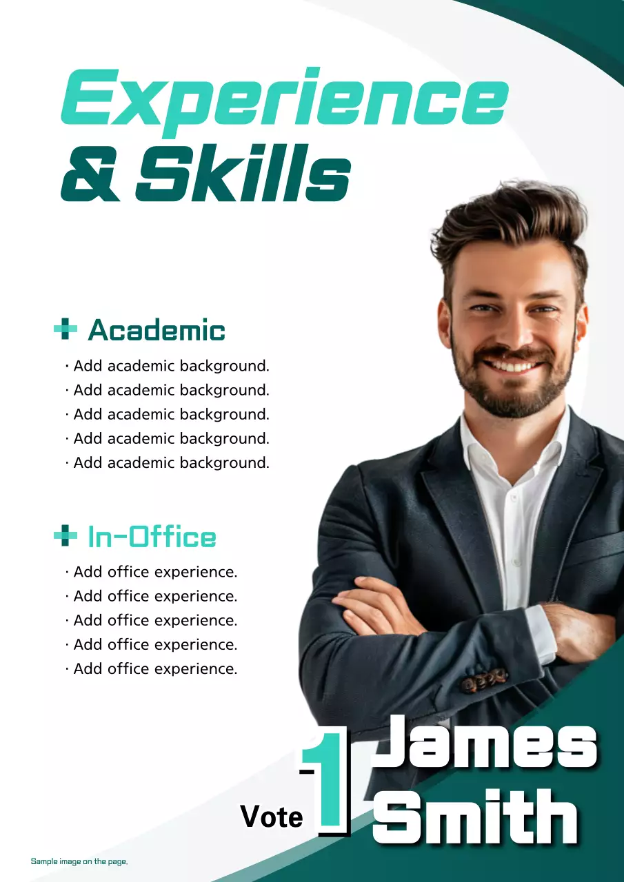 Teal Modern Campaign Promotion Poster