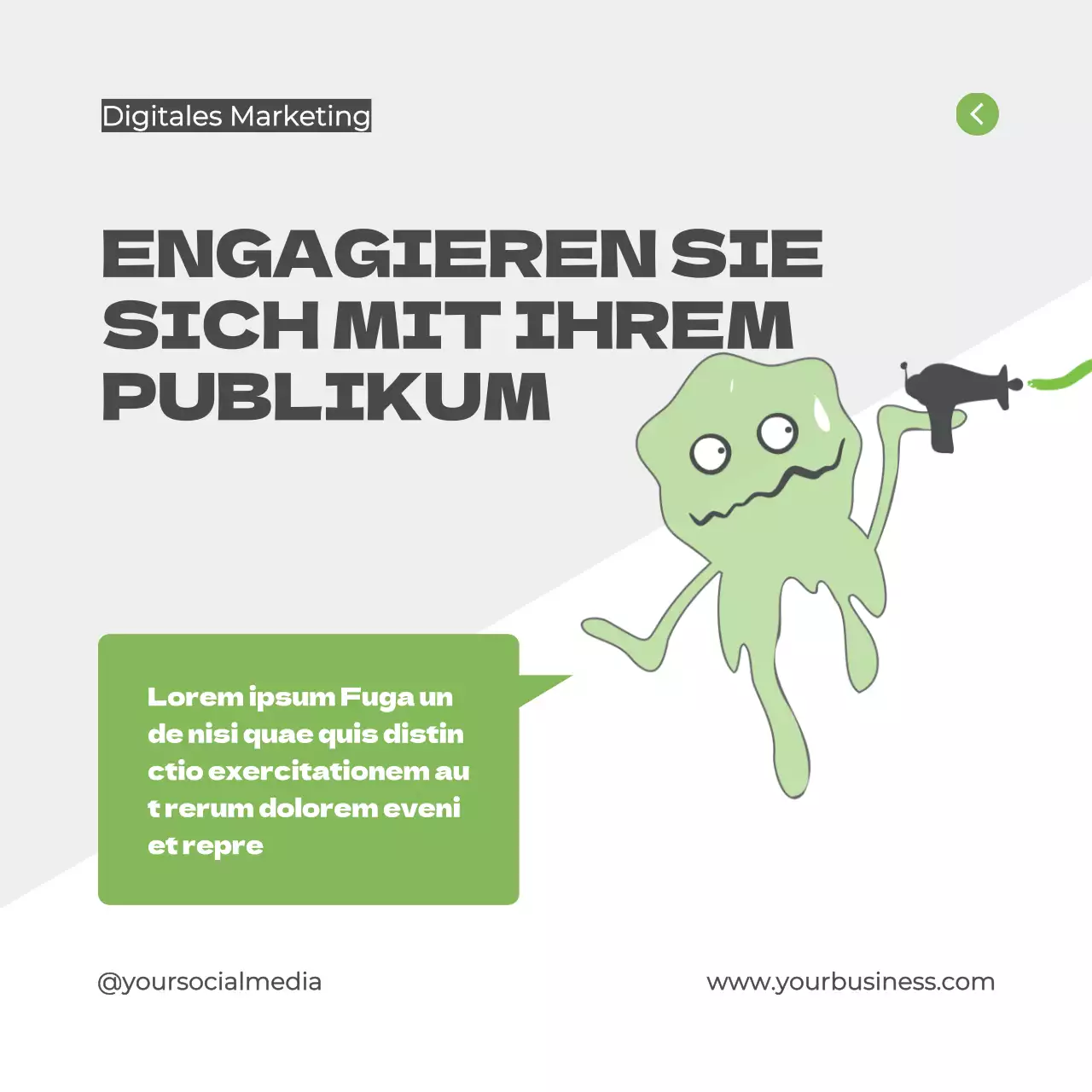 Grau und Grün Modernes digitales Marketing Leitfaden Tipps Leitfaden