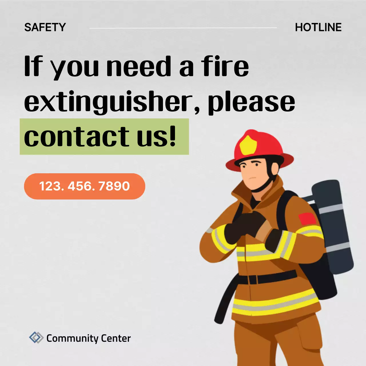 Orange Minimal Fire Guide Instagram Carousel