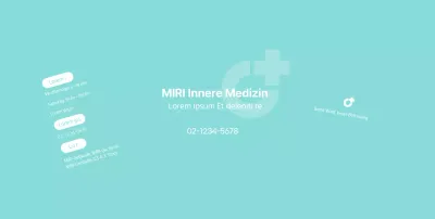 Werbeartikel mit Krankenhauslogo in weiß und mint