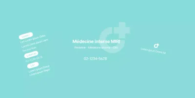 Promotionnel avec le logo de l'hôpital en blanc et menthe