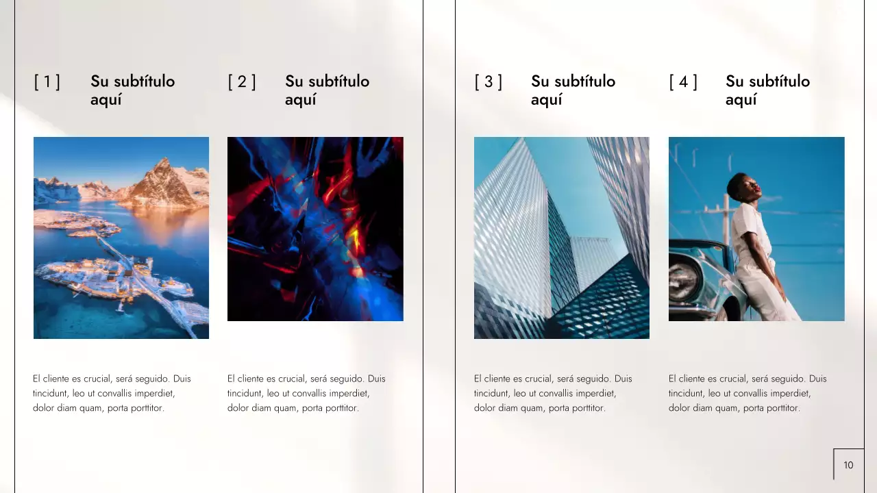 Portafolio de fotografía moderna en negro y naranja