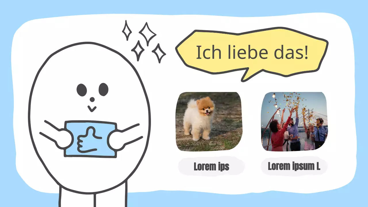 Gelbs süßes kleines Pitchdeck