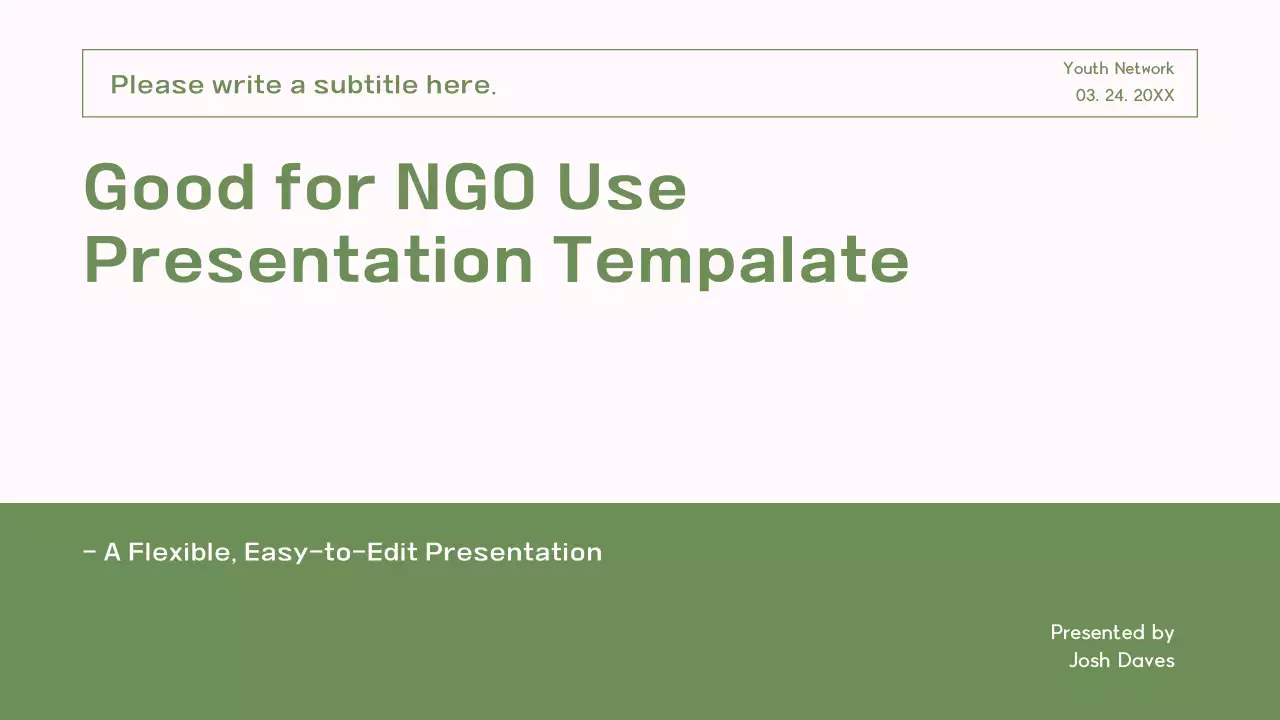 Green Minimal Ngo Presentation