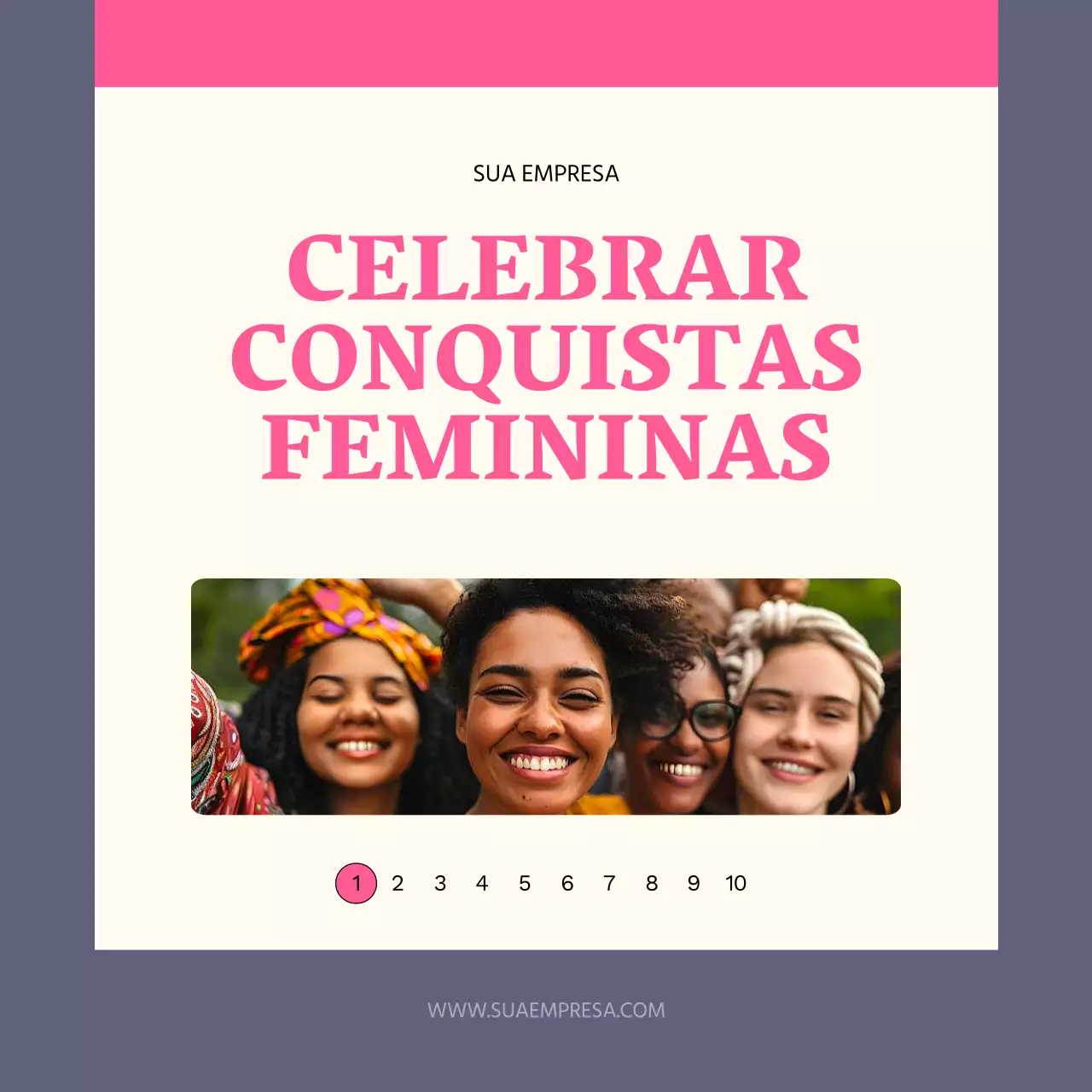 Roxo e cor-de-rosa Mínimo Dicas para o Dia da Mulher Publicidade