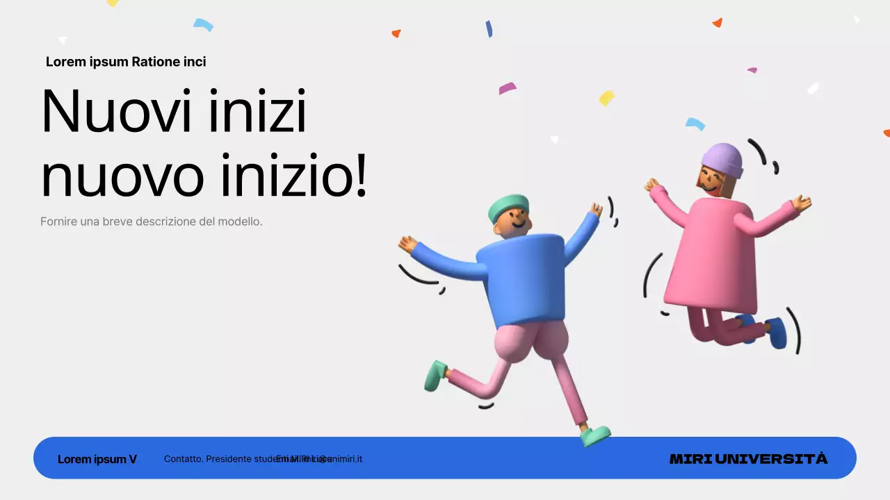 Un semplice rapporto di orientamento universitario blu e rosa per i nuovi studenti