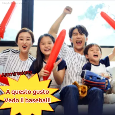 Cinguettii parodistici rossi e gialli sul baseball