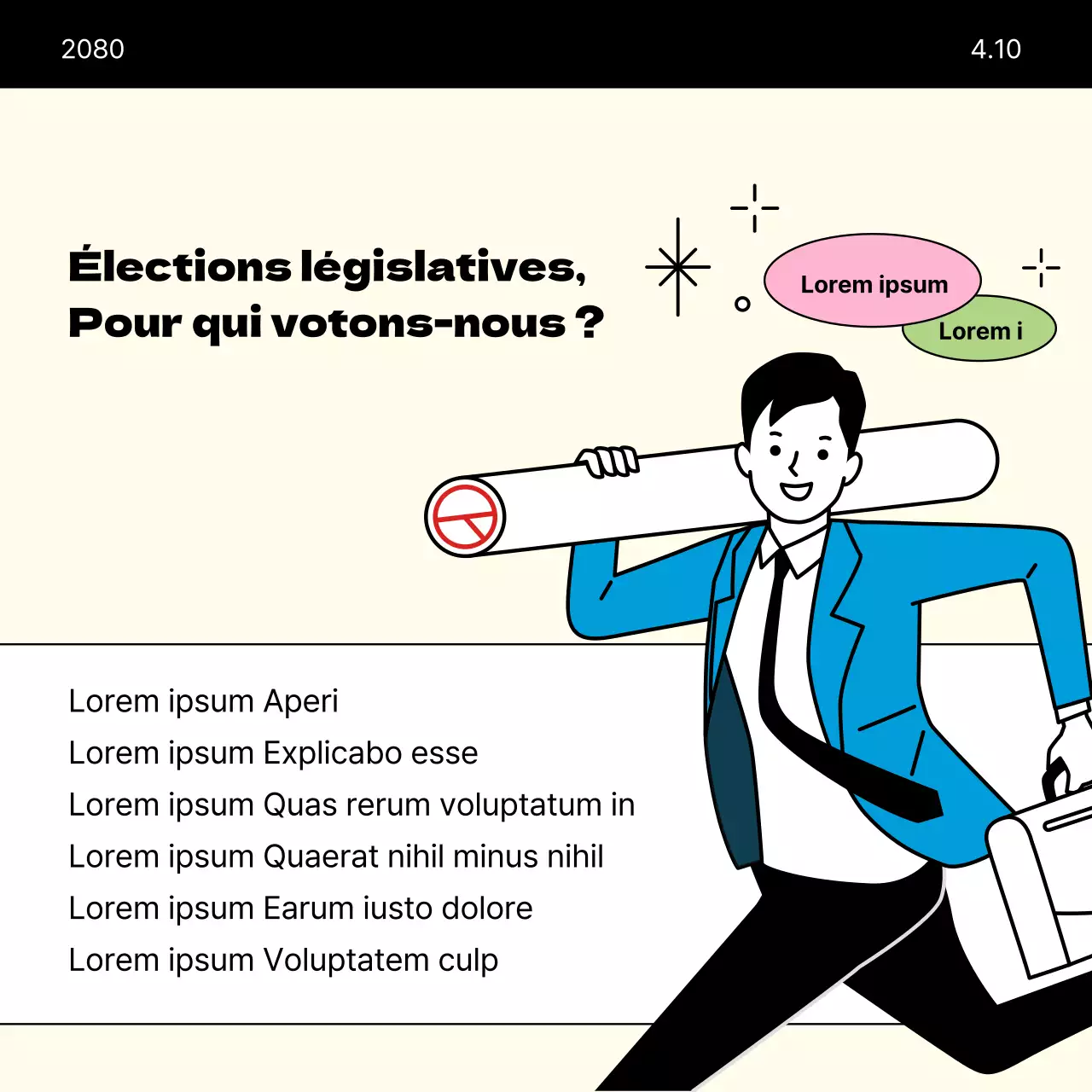 Un guide de vote beige et minimaliste pour les élections parlementaires