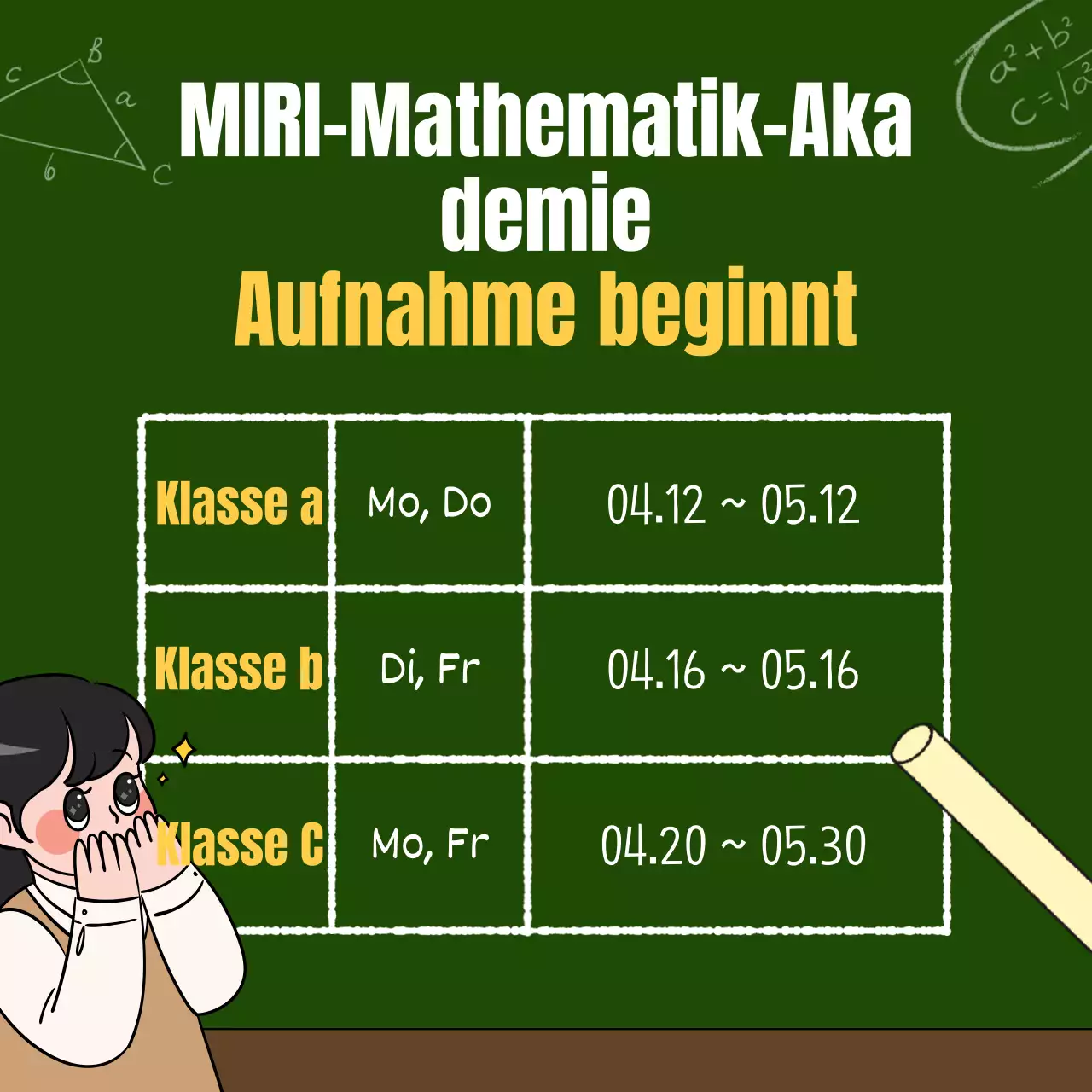 Förderung eines minimalistischen Schullehrplans mit grünem Hintergrund
