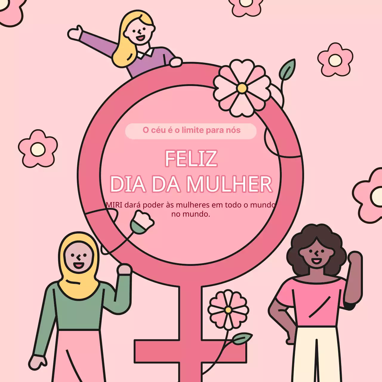 Uma bonita campanha cor-de-rosa e branca para o Dia da Mulher