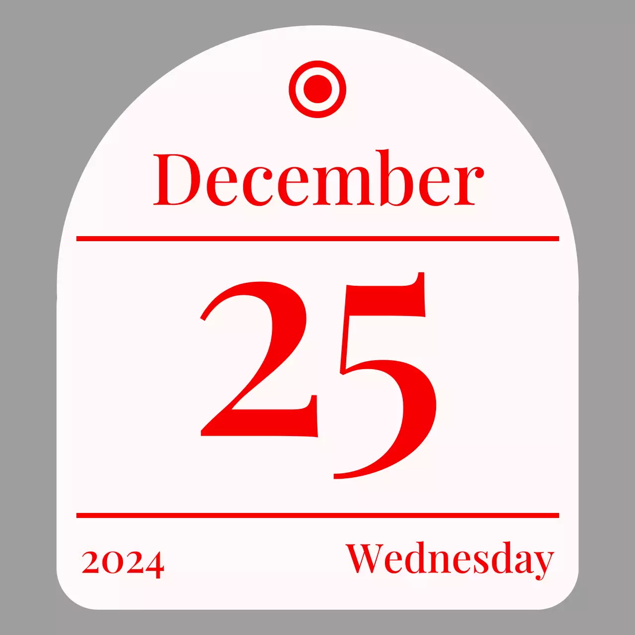 Calendar-style design that lets you insert any date you want