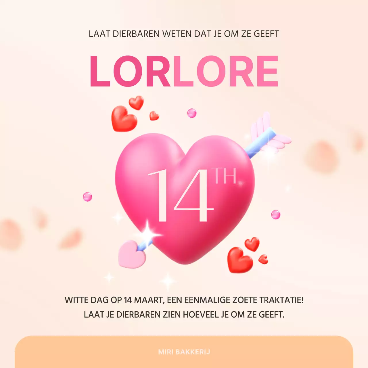 Promoot een leuke White Day-verkoop in roze en beige