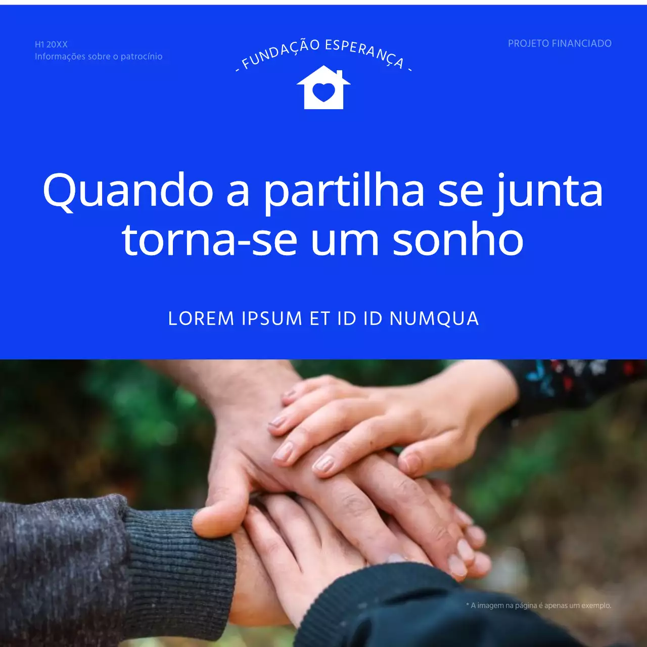 Um guia moderno de angariação de fundos em azul e branco
