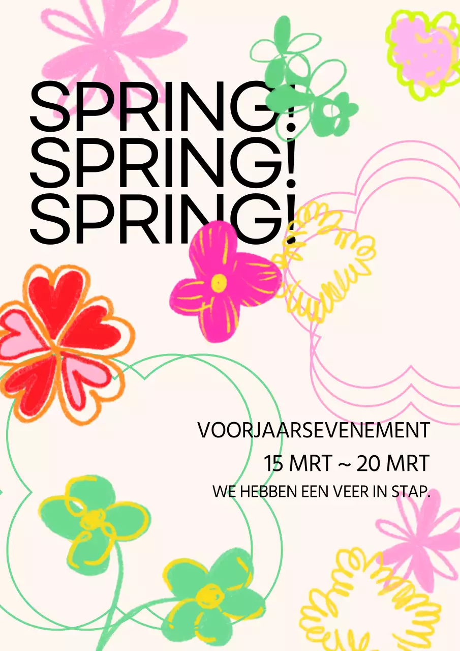 Een mooie lenteaankondiging in roze