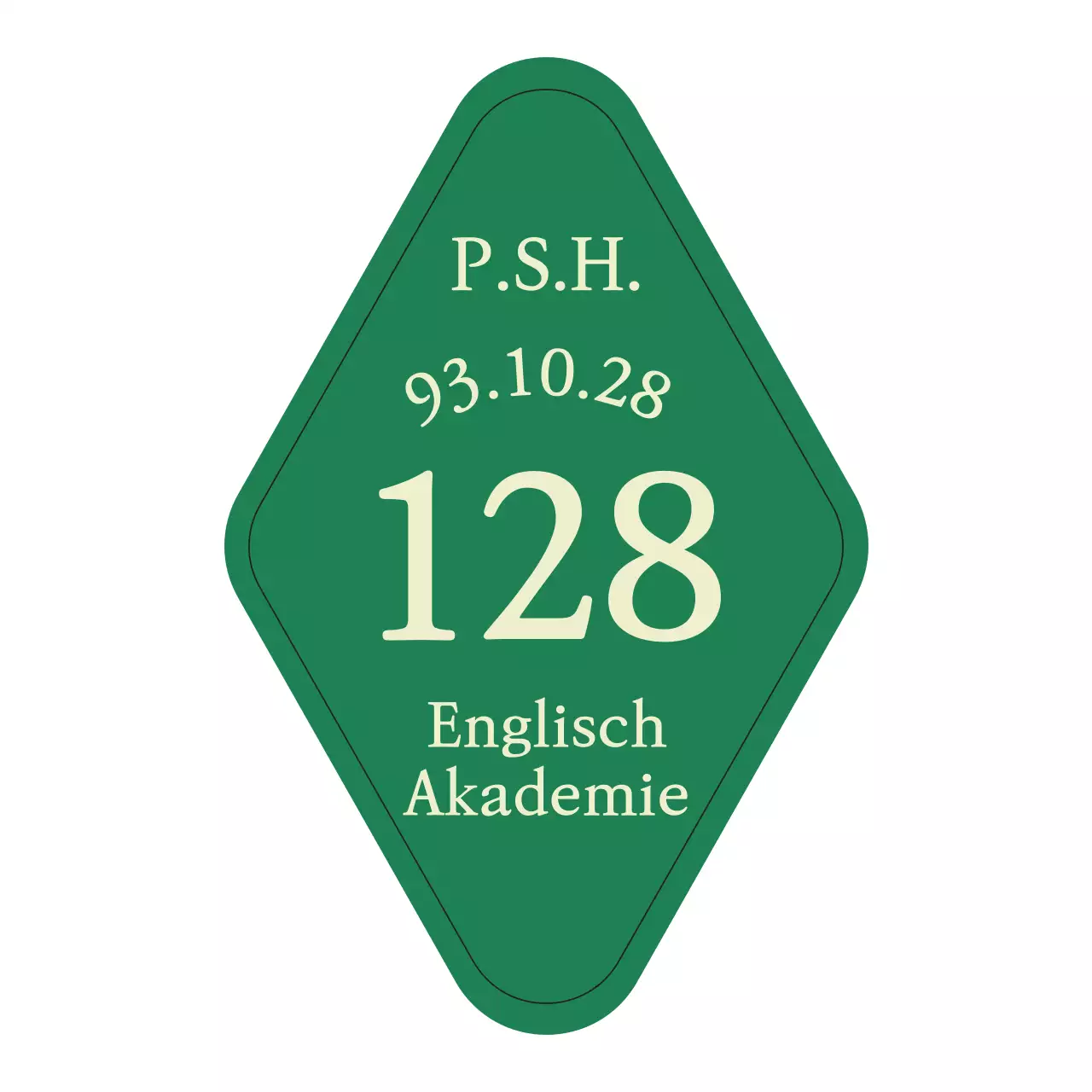 English Academy im Vintage-Look mit abgerundeten Rhombenformen