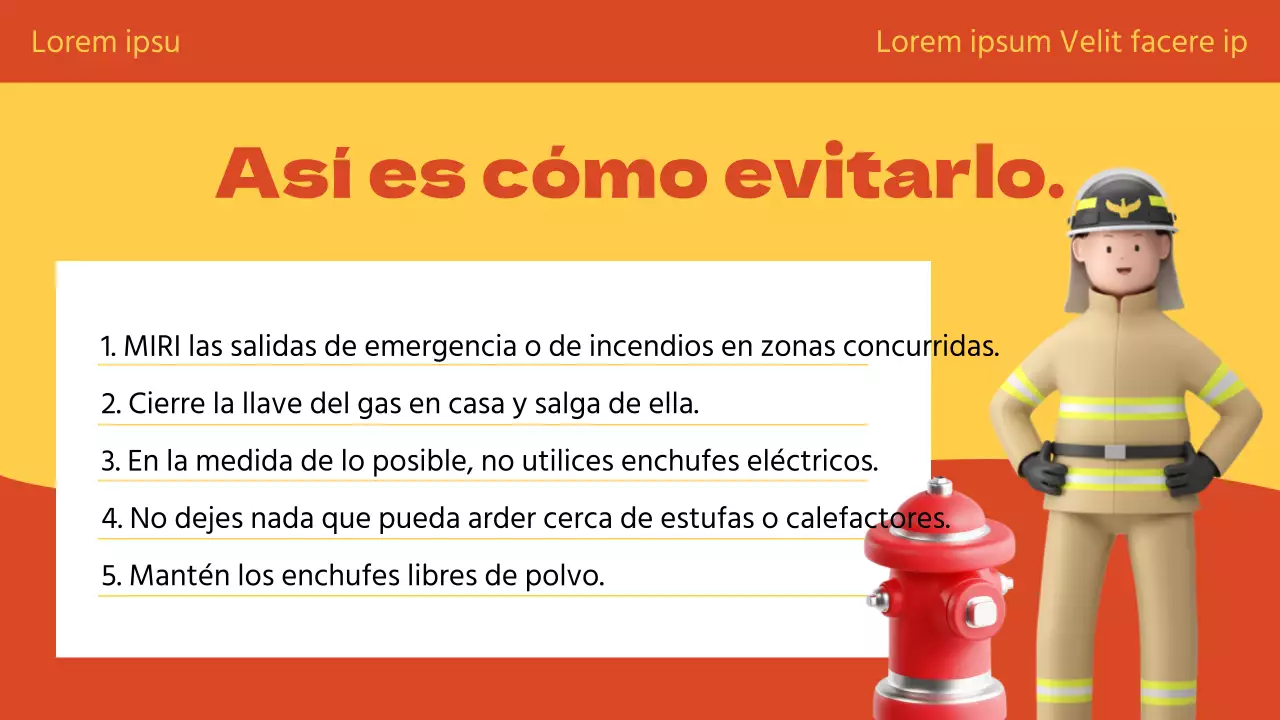 El naranja y el amarillo explican de forma simpática la formación en seguridad contra incendios