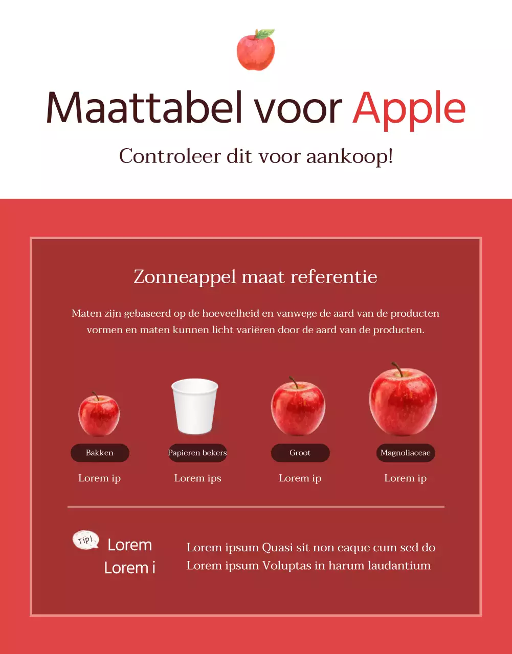 De verkoop van rode en grijze natuurconceptappels bevorderen