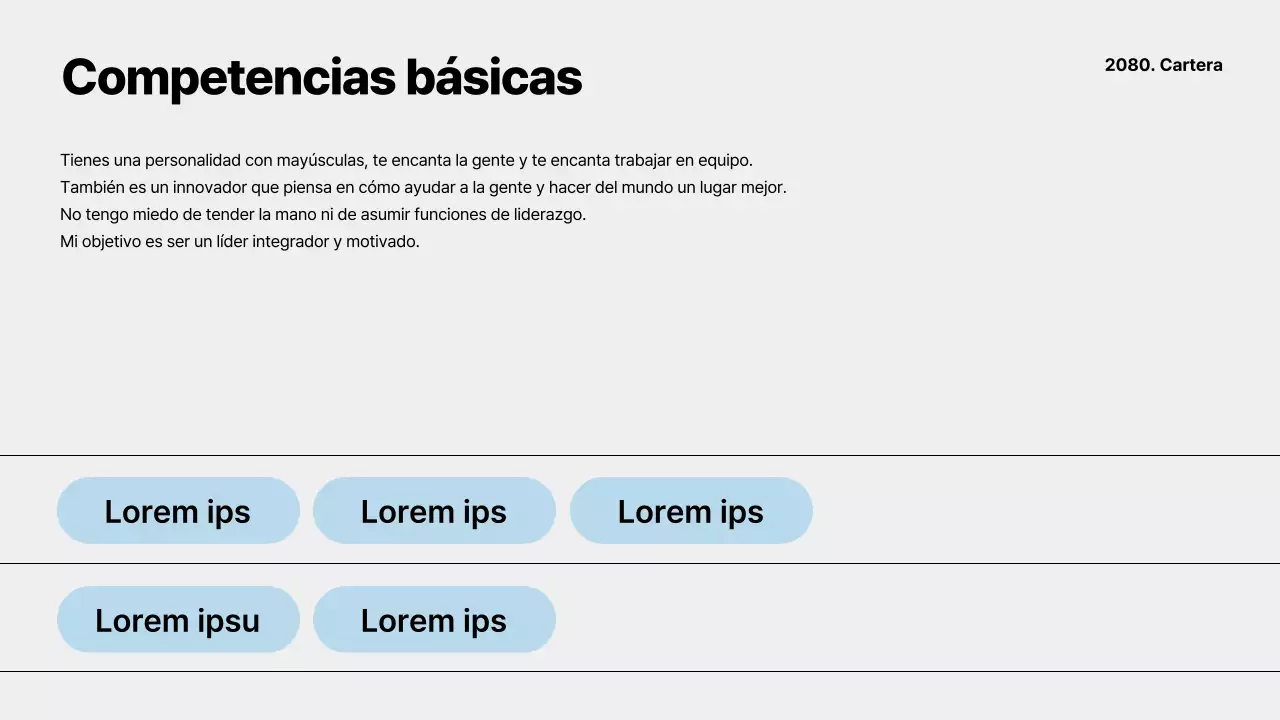 Una sencilla carpeta de trabajo en blanco y azul claro