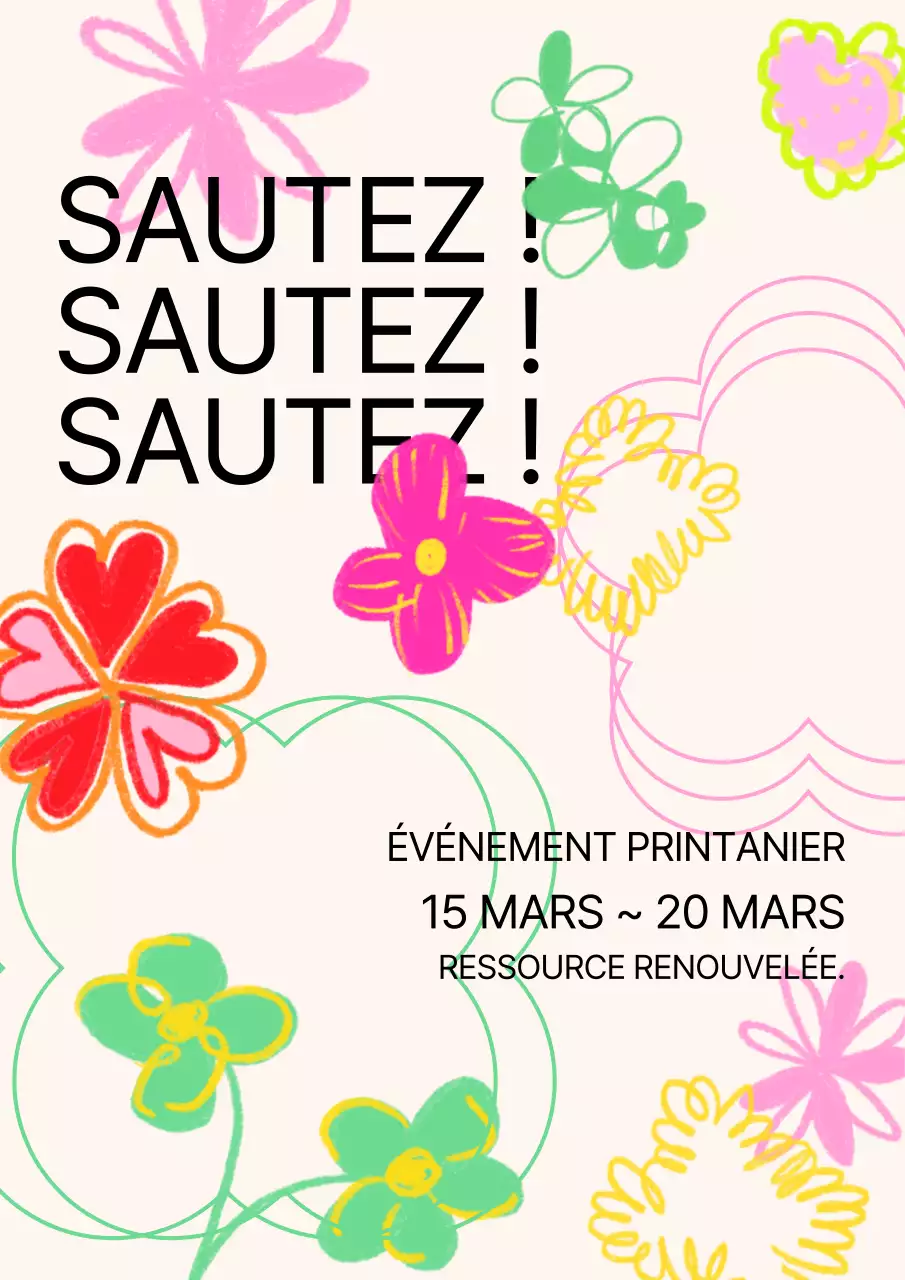 Un joli faire-part de printemps en rose