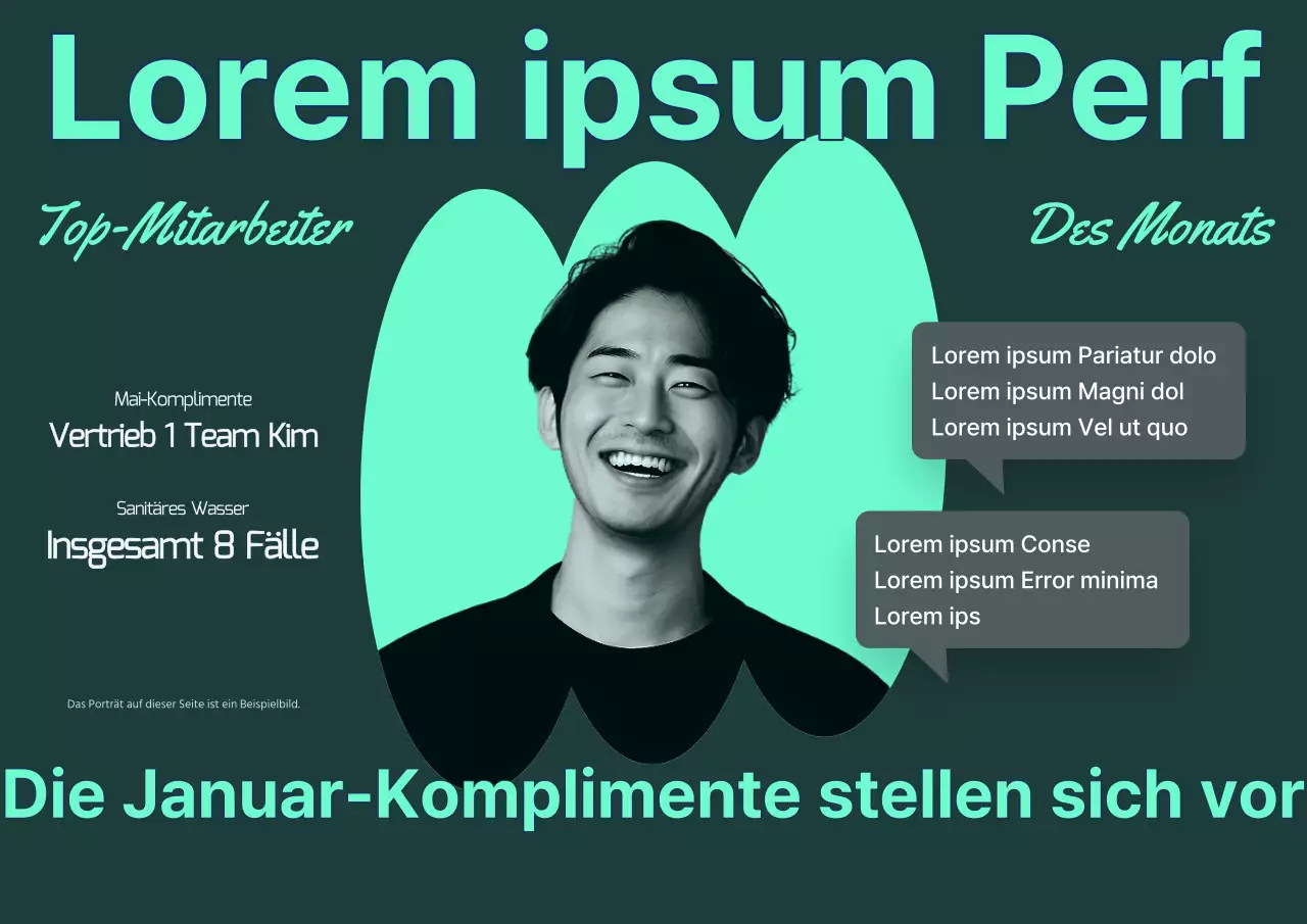 Eine minzige HR-Präsentation im Pop-Art-Stil