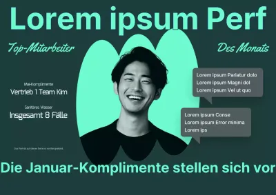 Eine minzige HR-Präsentation im Pop-Art-Stil