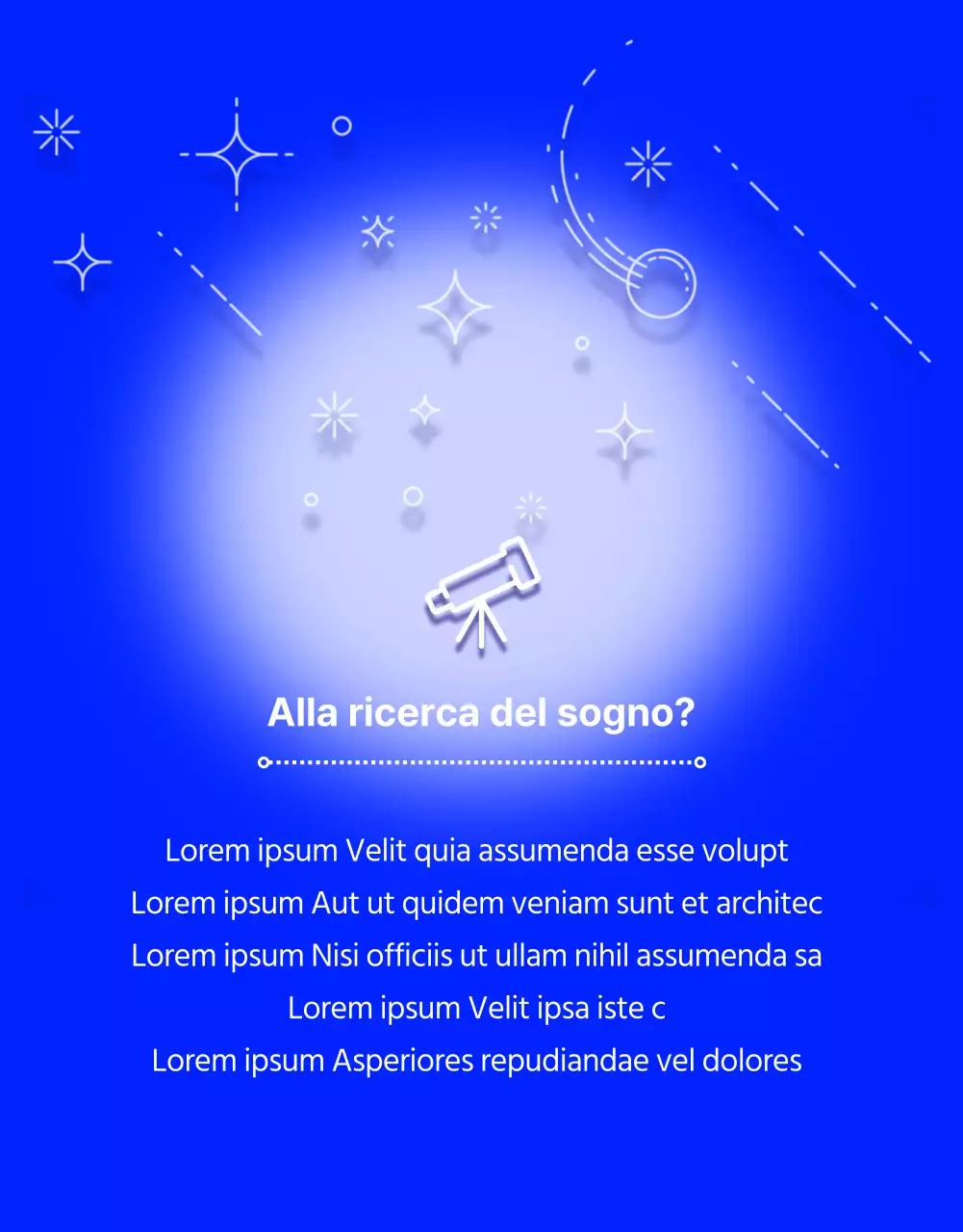 Promuovete una fiera della carriera ispirata alla fantascienza blu e arancione.