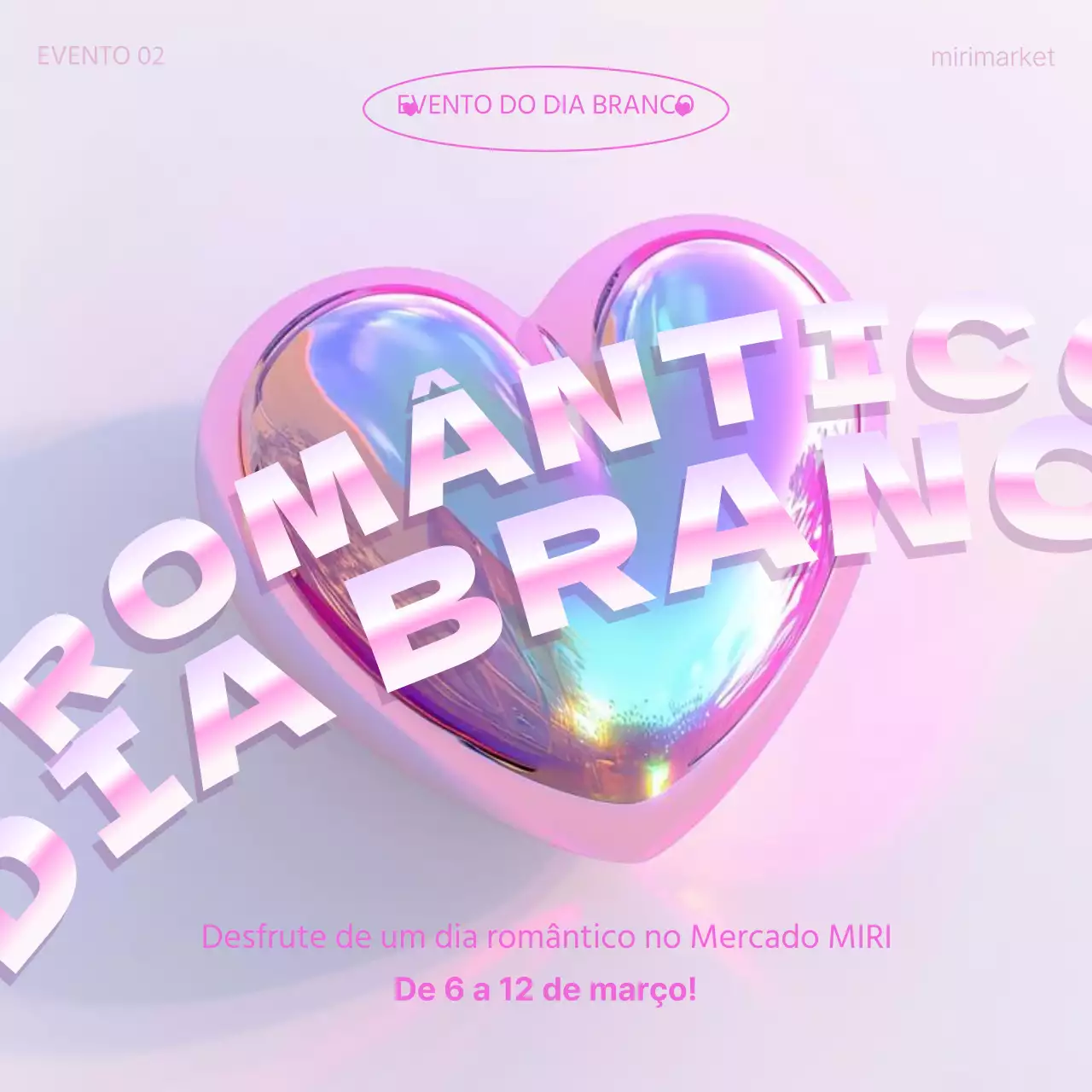 Promover um dia branco e kitsch em cor-de-rosa