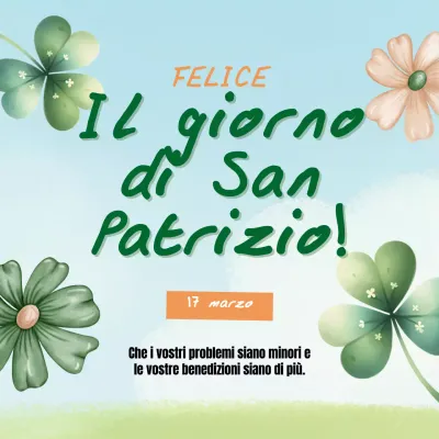 Campagna per il giorno di San Patrizio dal fascino verde e blu cielo