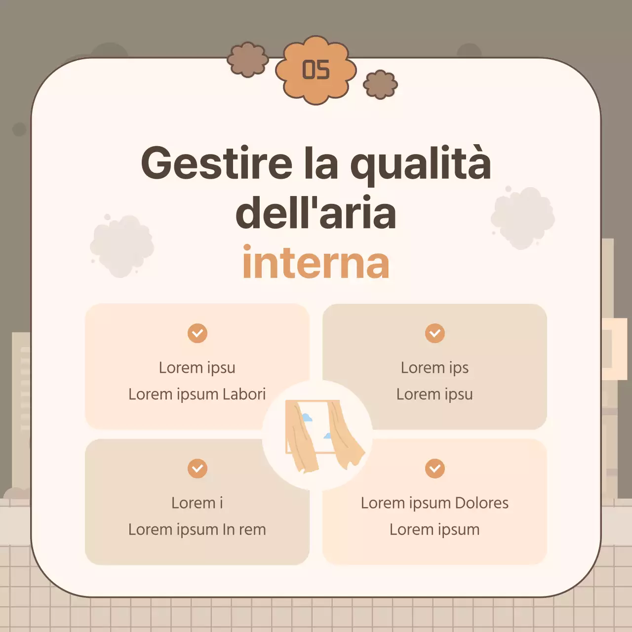 Una semplice spolverata primaverile di beige e marroni.