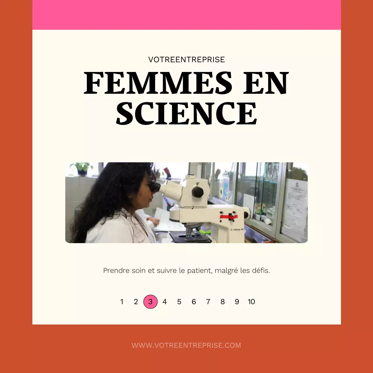 Publicité pour les conseils de la Journée de la femme en violet et en rose