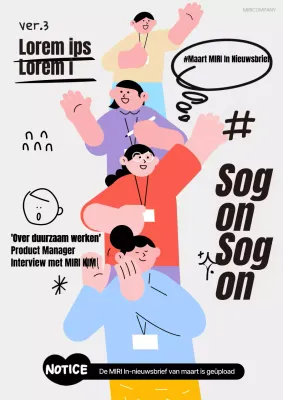 Zwart en grijs, minimalistische aankondigingen voor interne meldingen