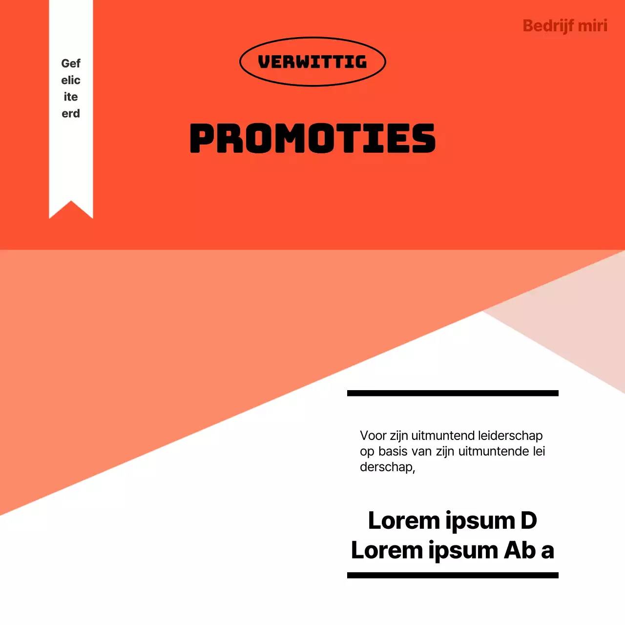 Een eenvoudige oranje en zwarte gids voor interne HR-mededelingen