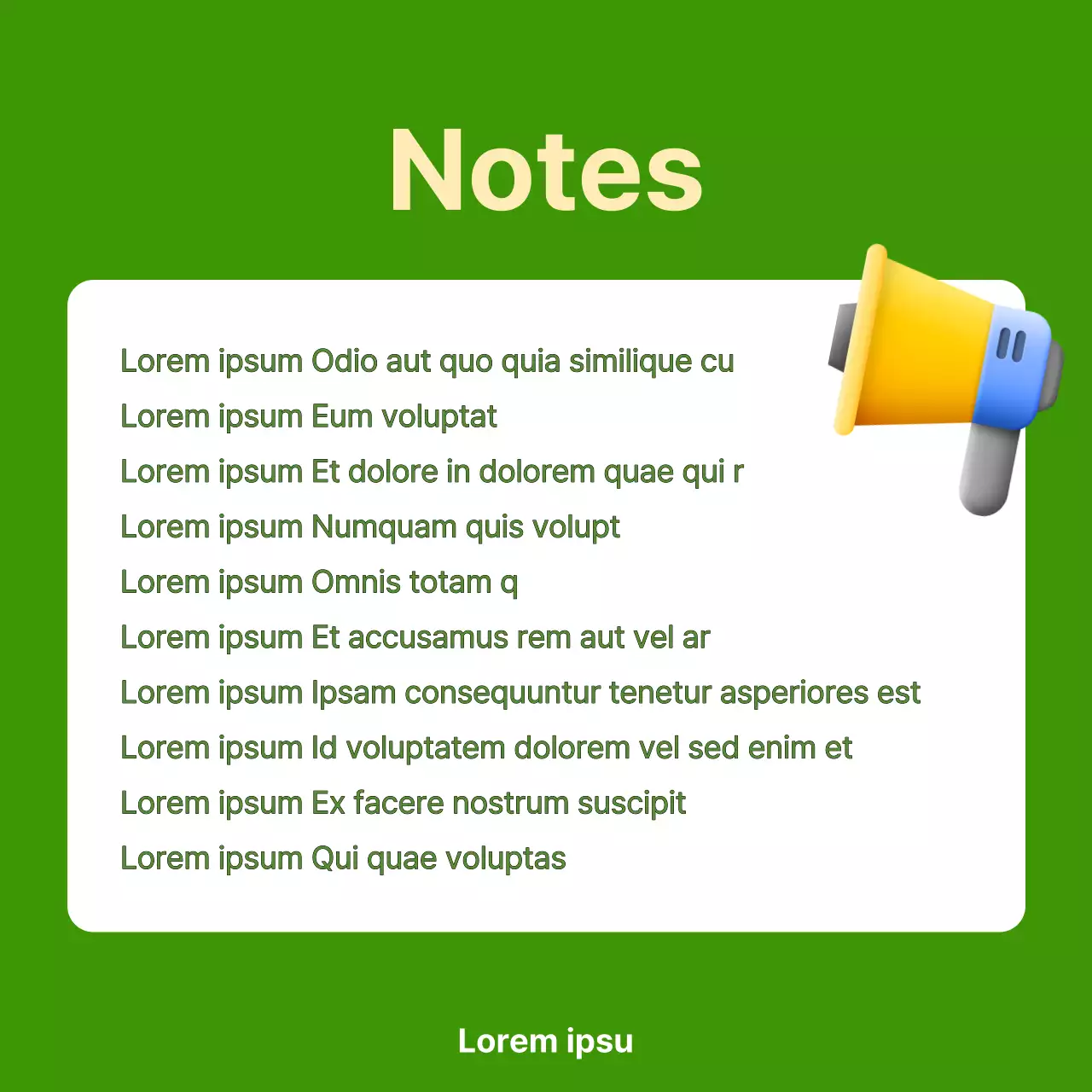Un programme simple, vert citron, pour faire de la publicité pour les tuteurs