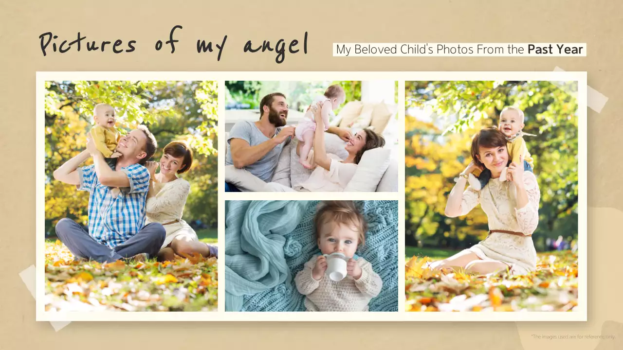 베이지색 소박한 생일 초대장 프레젠테이션