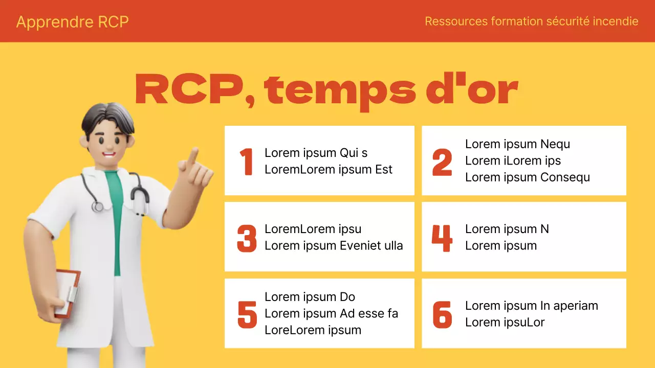 L'orange et le jaune expliquent la formation à la sécurité incendie d'une manière mignonne