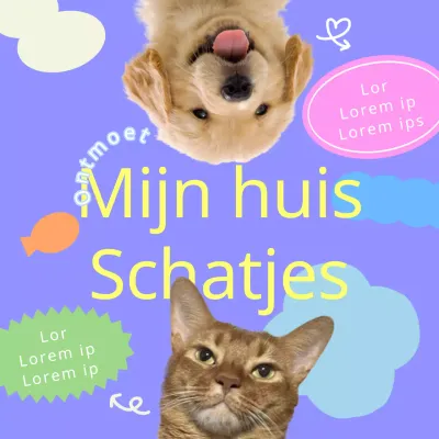 Promoot je paarse harige vriend