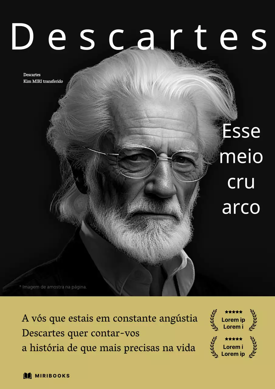 Capa de livro de filosofia clássica em preto e amarelo