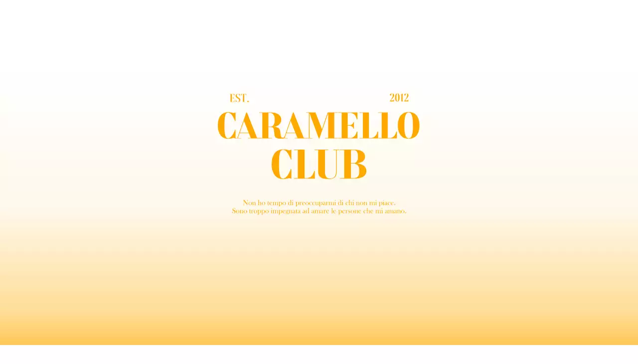 Un design di grande impatto con sfumature e posizionamento tipografico di buon gusto