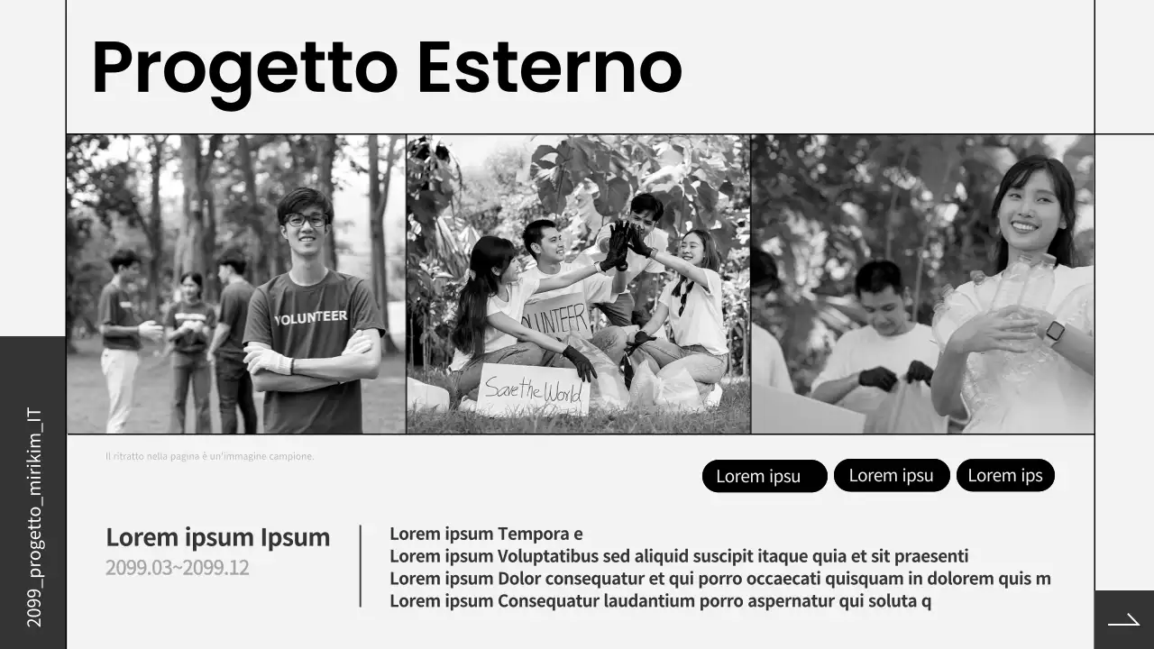 Portafoglio avanzato in bianco e nero