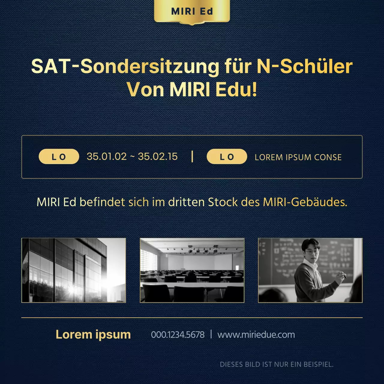 Förderung einer goldenen und luxuriösen SAT-Vorbereitungsschule für zurückkehrende Schüler
