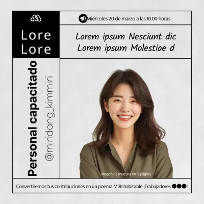 Promover una campaña parlamentaria moderna en blanco y negro