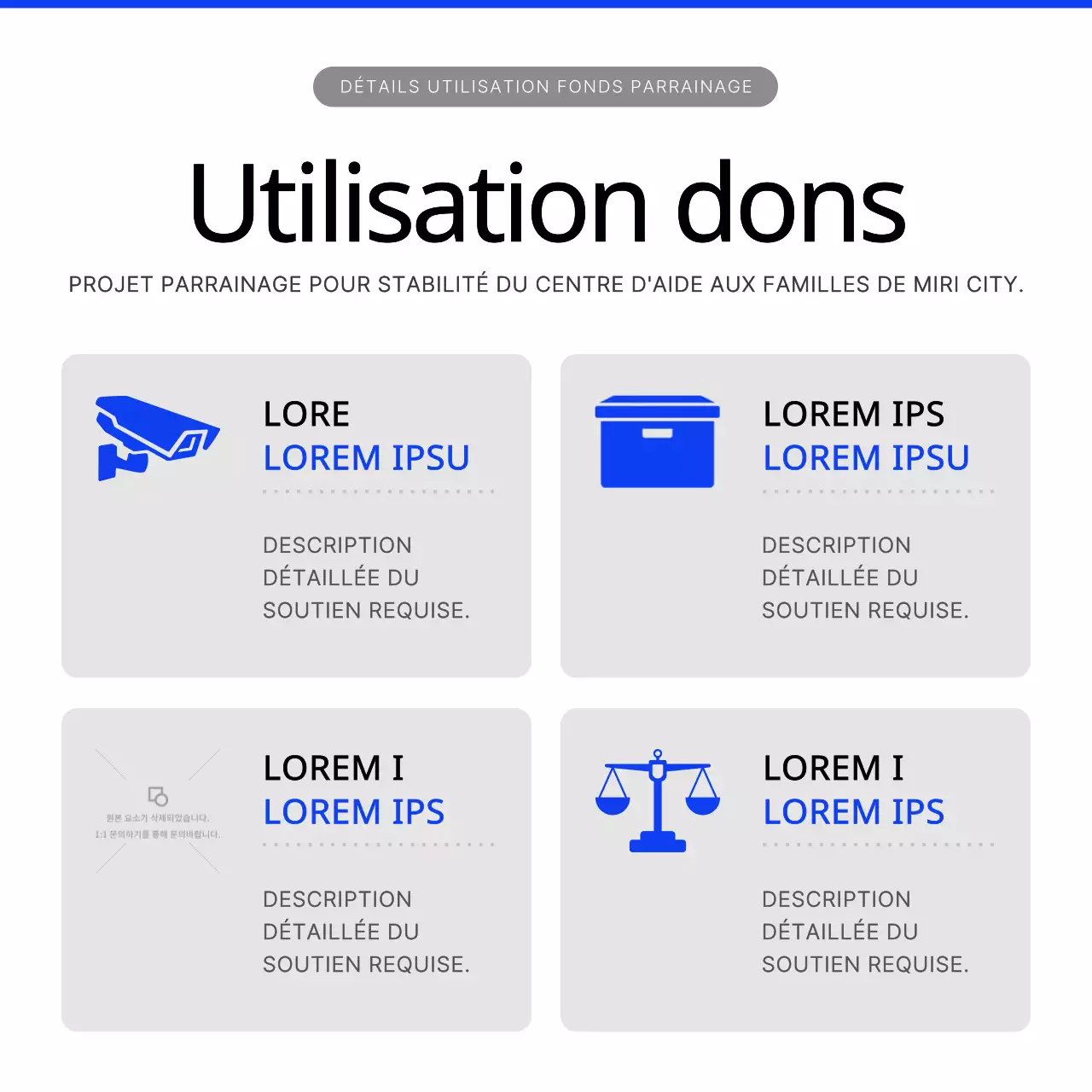 Un guide moderne de la collecte de fonds en bleu et blanc